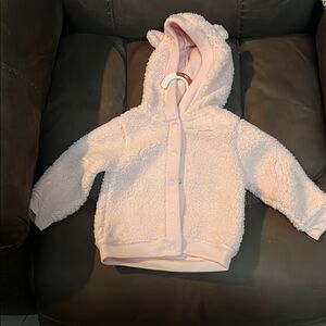 Carter’s Cozy Pink Fleece Bsby Hoodie, Like new.
